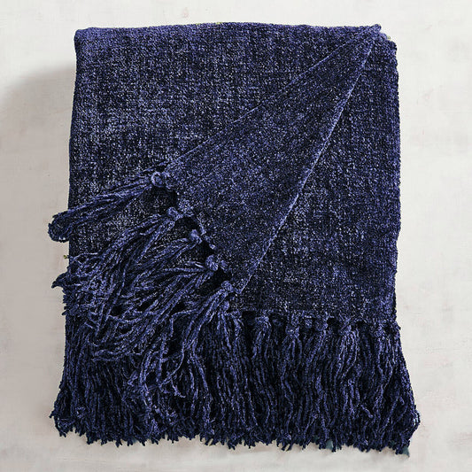 CHENILLE KNITTED 150CM X 200CM THROW RUG