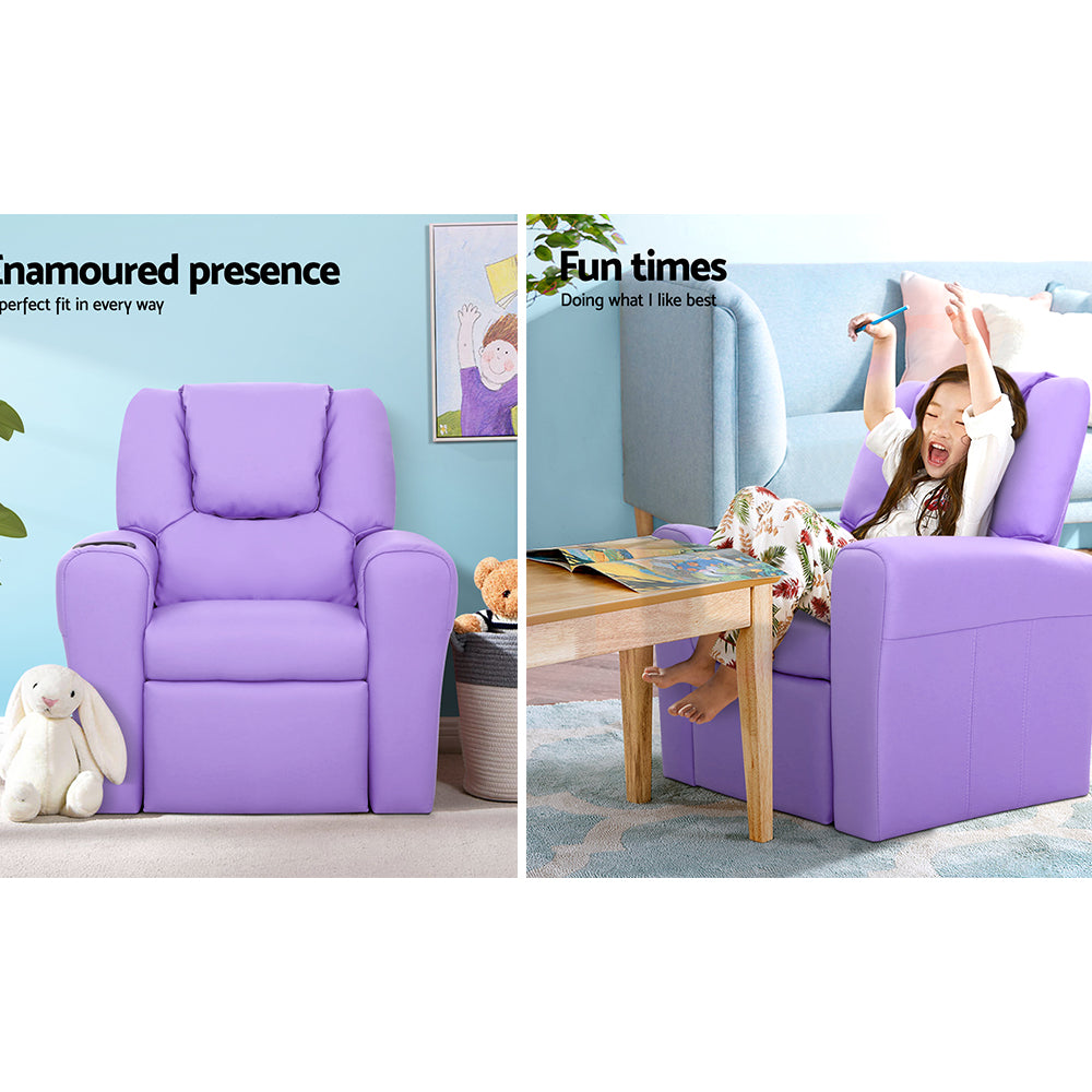 KEEZI KIDS PU LEATHER RECLINER